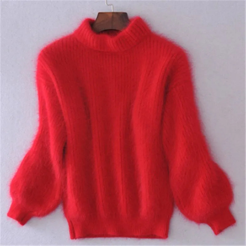 Pullover | Vintage damestrui in angorastijl met losse pasvorm | BRENDA