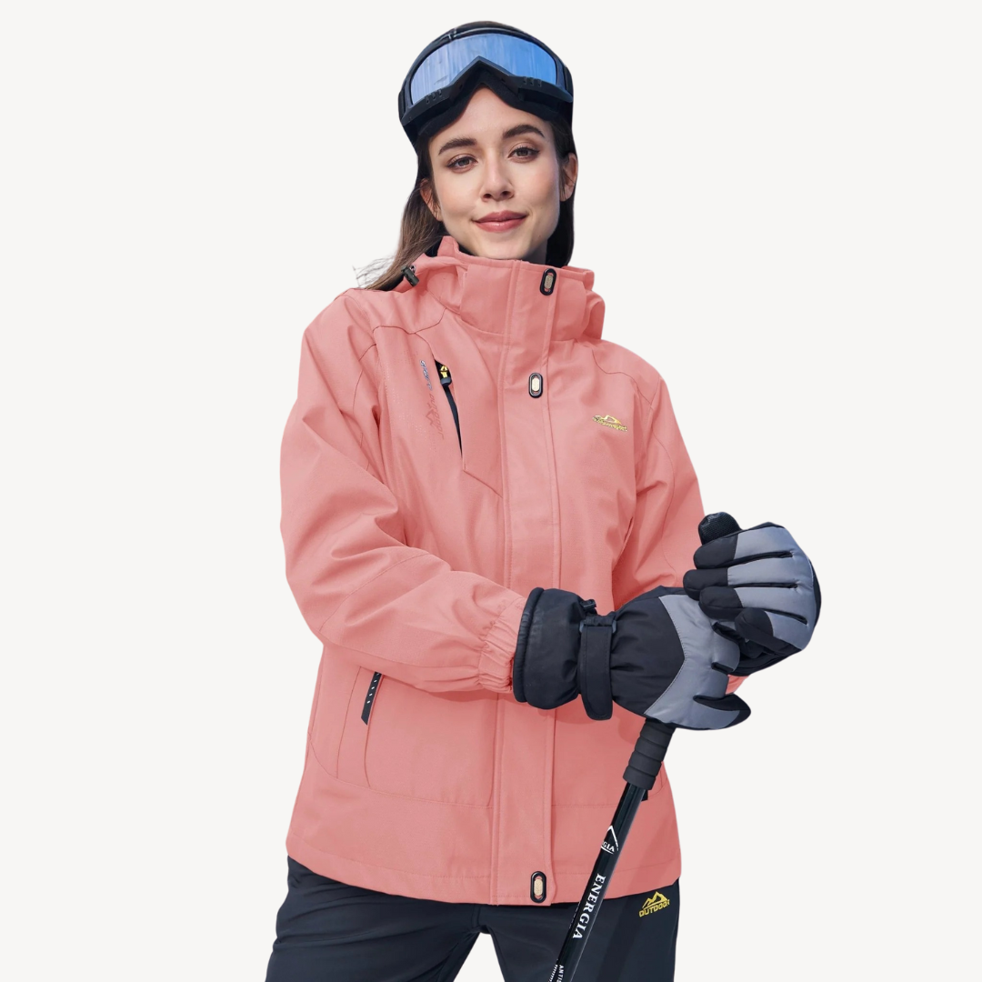 3-in-1 Ski Jas Dames | Waterdichte Winterjas met Fleecevoering | SARA