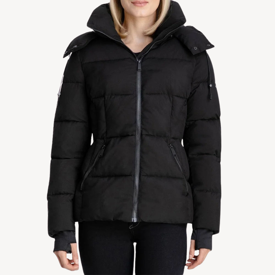 Puffer Jas Dames | Warme Winterjas met Rits en Hoge Kraag | LORI