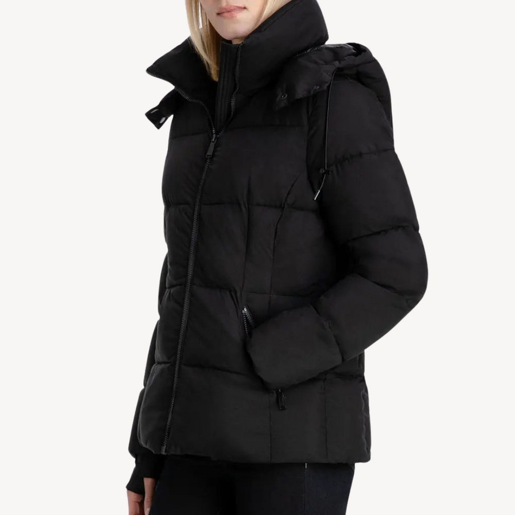 Puffer Jas Dames | Warme Winterjas met Rits en Hoge Kraag | LORI
