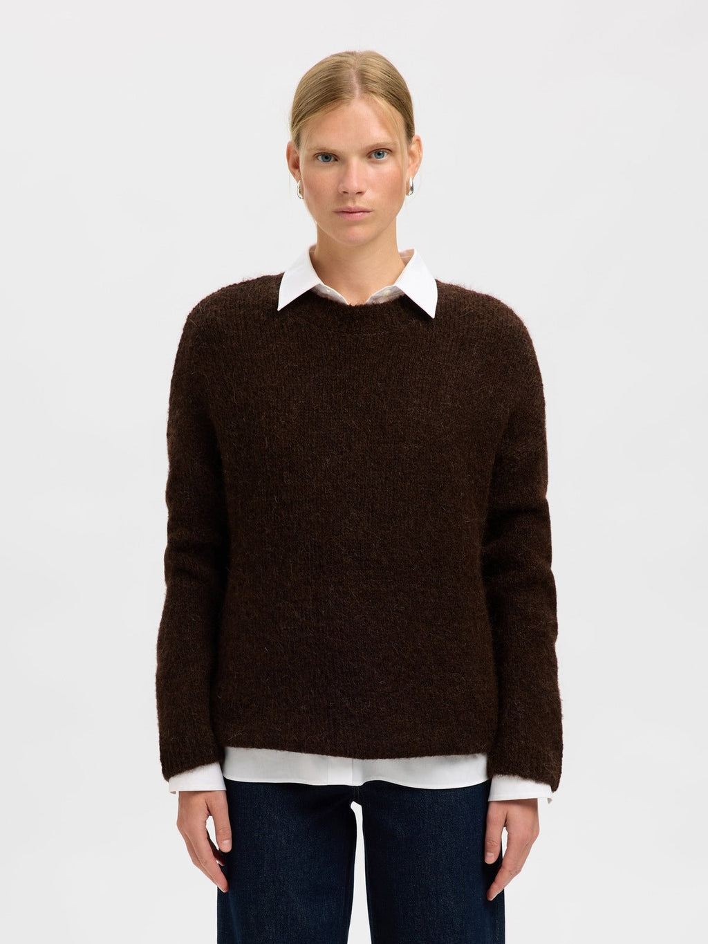 Oversized Gebreide Trui met O-Hals | GABRIELLA