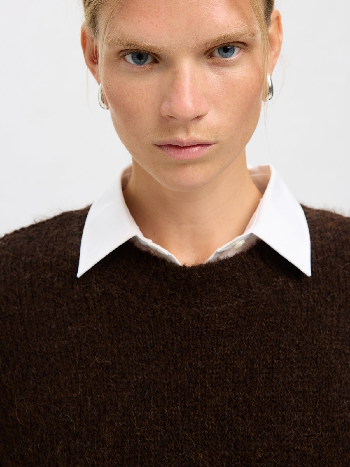 Oversized Gebreide Trui met O-Hals | GABRIELLA