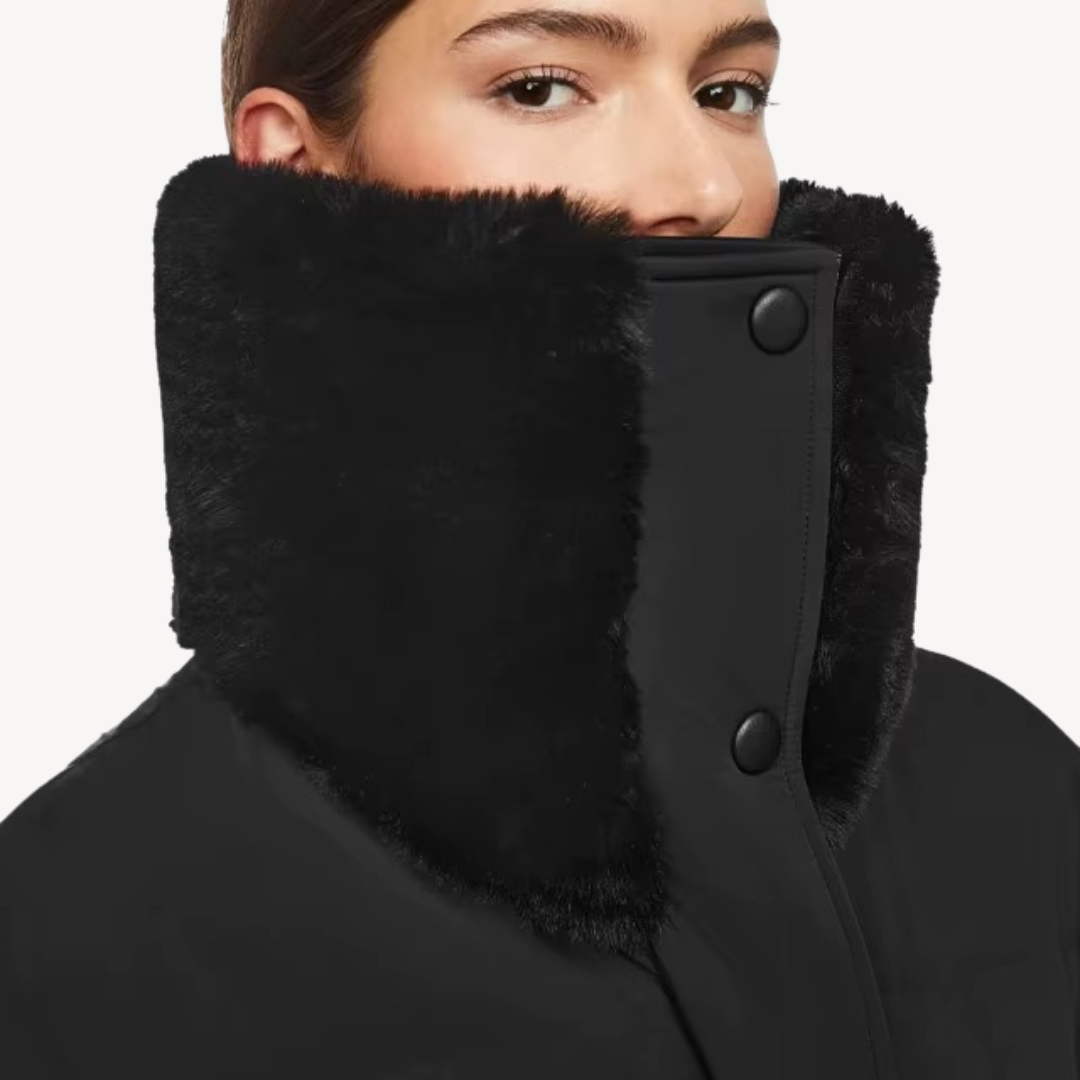 Puffer Ski Suit Dames | Luxe Gewatteerd Skipak met Bontkraag | LORI