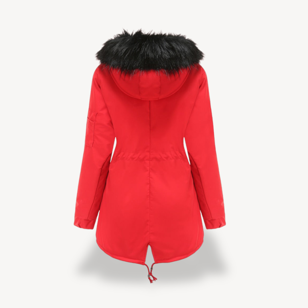 Parka Jas Dames | Winterjas met Imitatiebont Capuchon | SARA