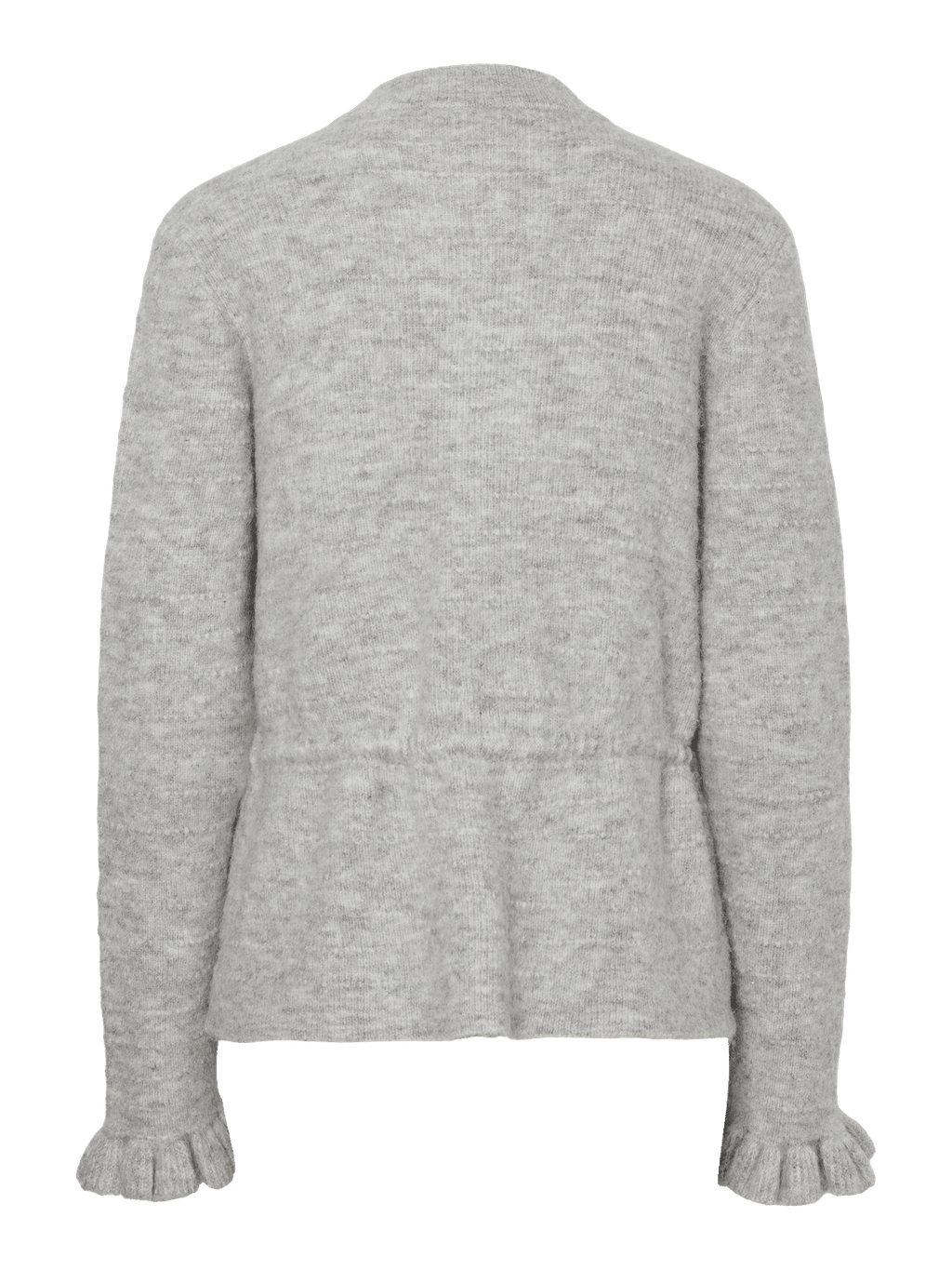 Gebreid Damesvest met Knopen in Lichtgrijs | THELLIS