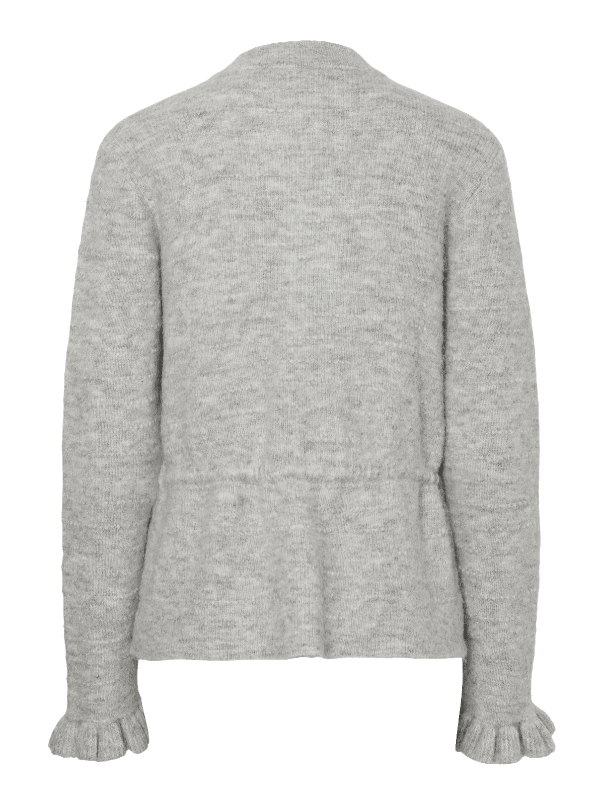 Gebreid Damesvest met Knopen in Lichtgrijs | THELLIS