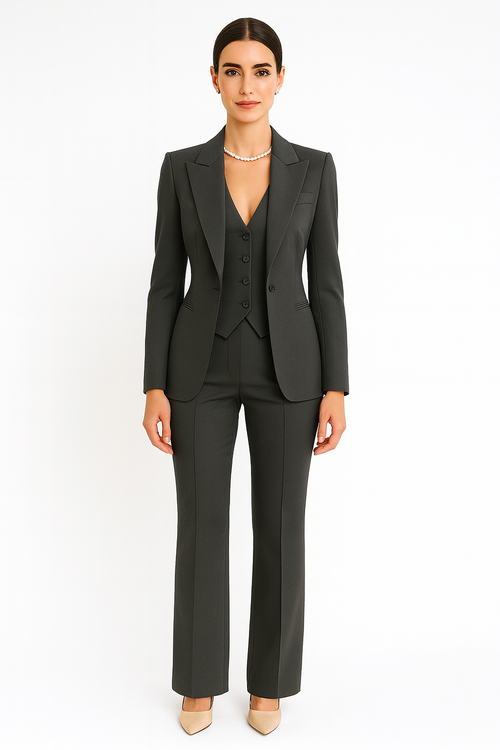 Blazer | Tailored fit wolblend met schouderaccent | ELIN