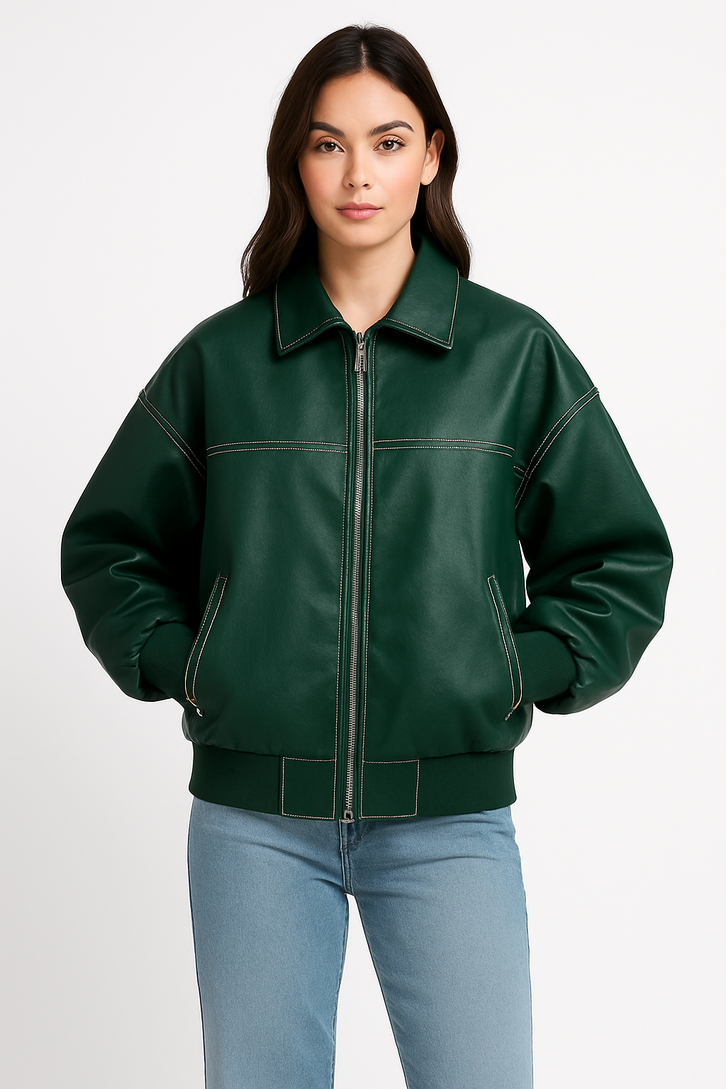 Kunstleren Jas | Oversized Damesjas met Ceintuur | NOA
