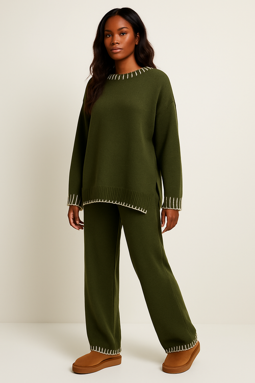 Gebreide Set | Loungepak met Trui en Broek voor Dames | LIV