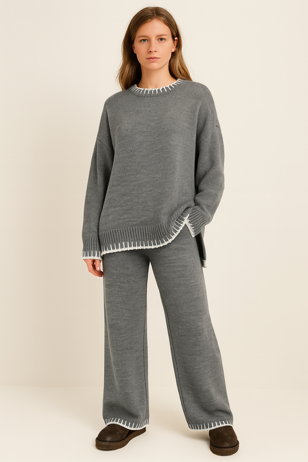 Gebreide Set | Loungepak met Trui en Broek voor Dames | LIV