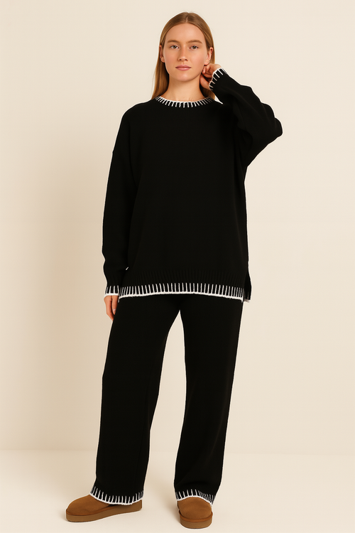 Gebreide Set | Loungepak met Trui en Broek voor Dames | LIV