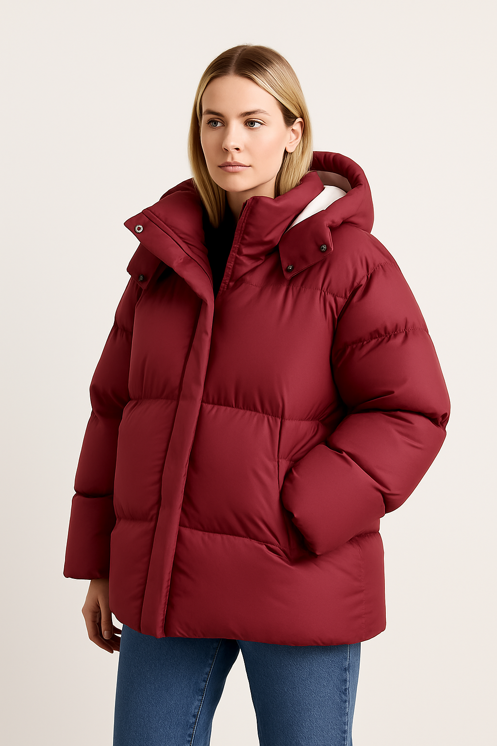 Winterjas | Gewatteerd, capuchon, dames | ISA