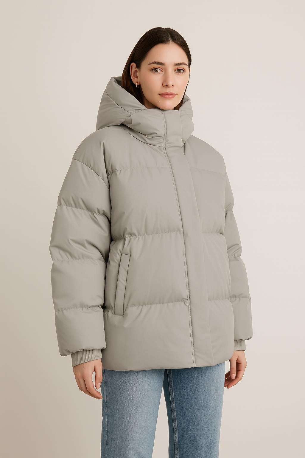 Winterjas | Gewatteerd, capuchon, dames | ISA