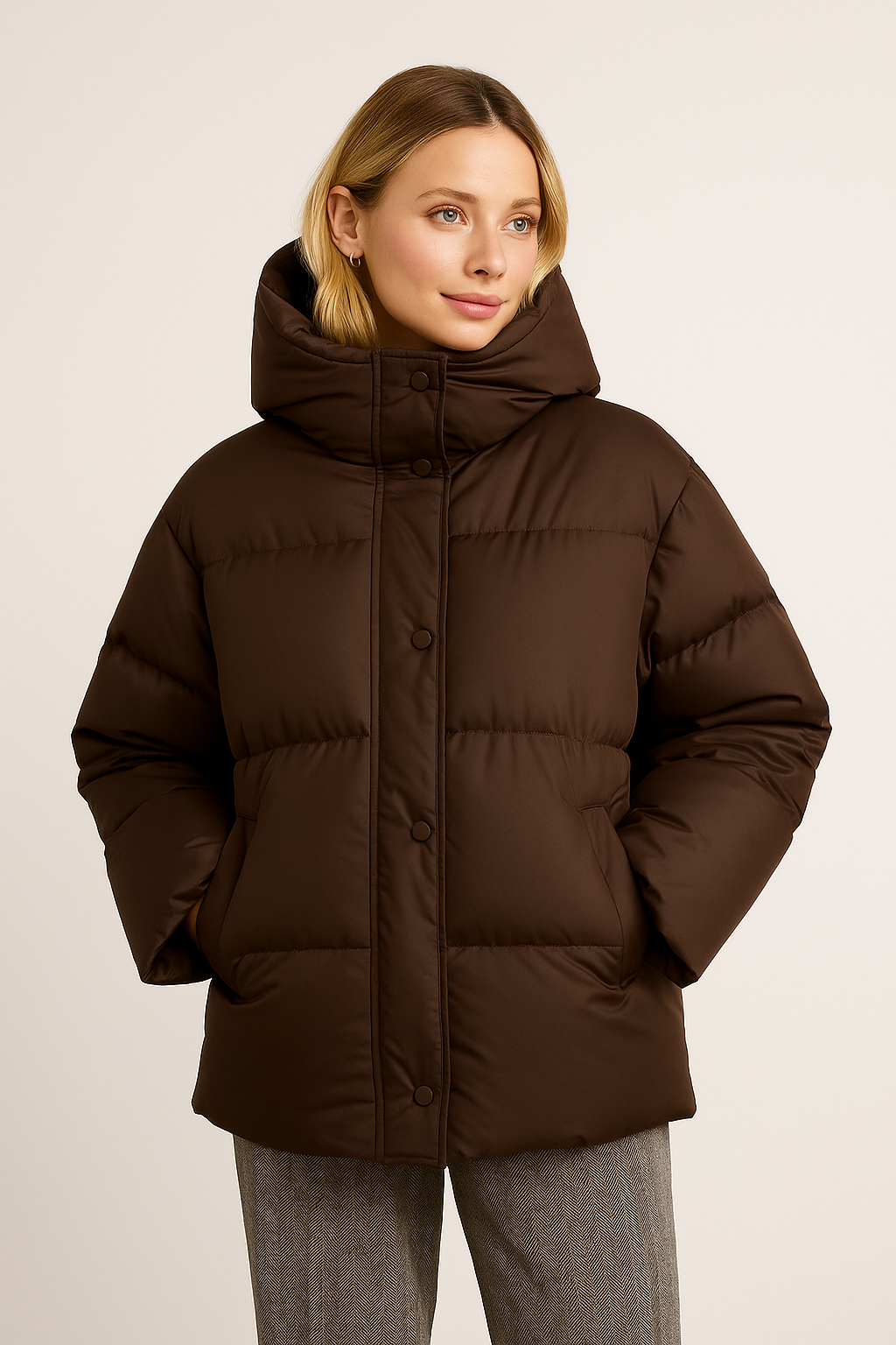 Winterjas | Gewatteerd, capuchon, dames | ISA