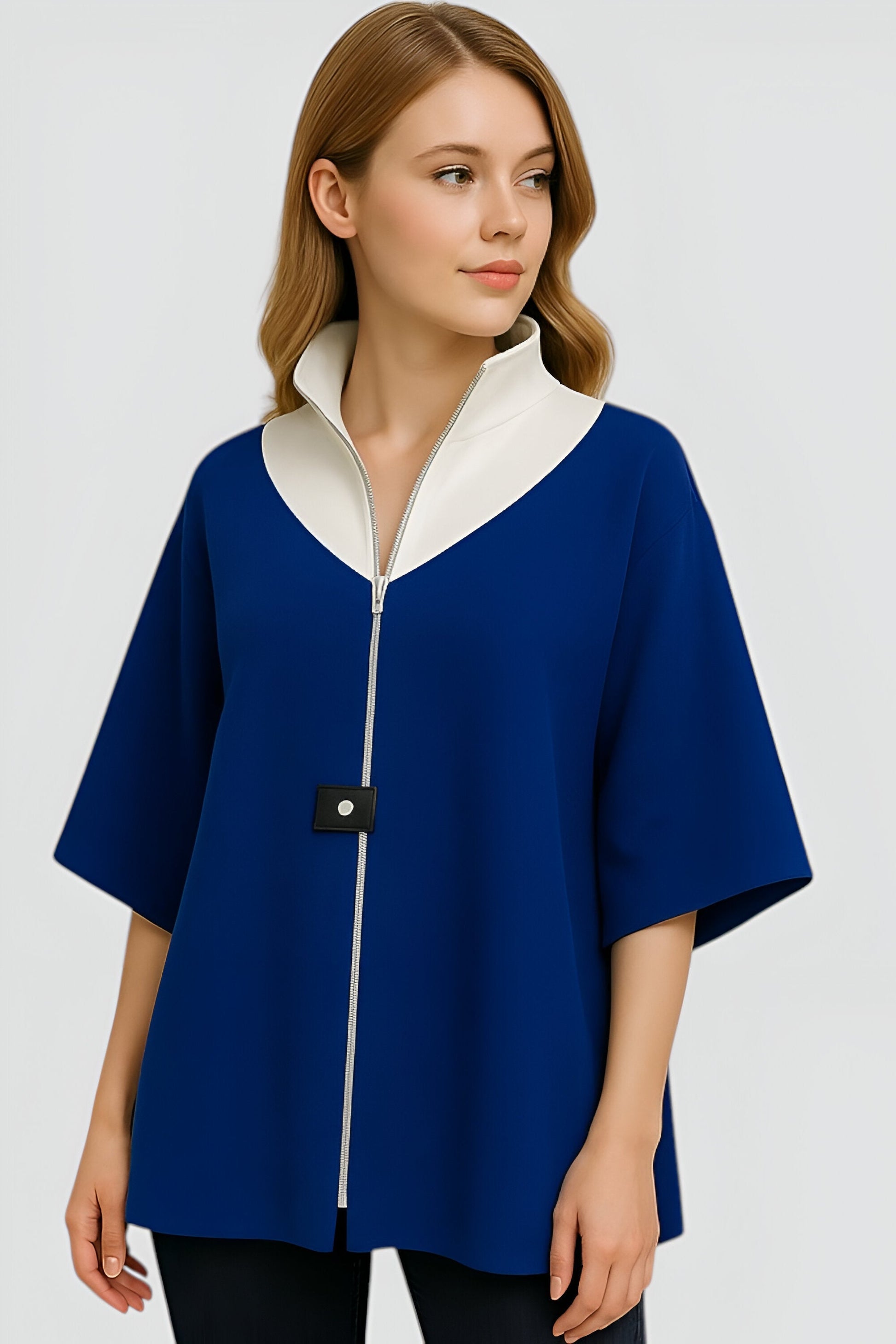 Elegante Lange Jas met Rits voor Dames | ELENA