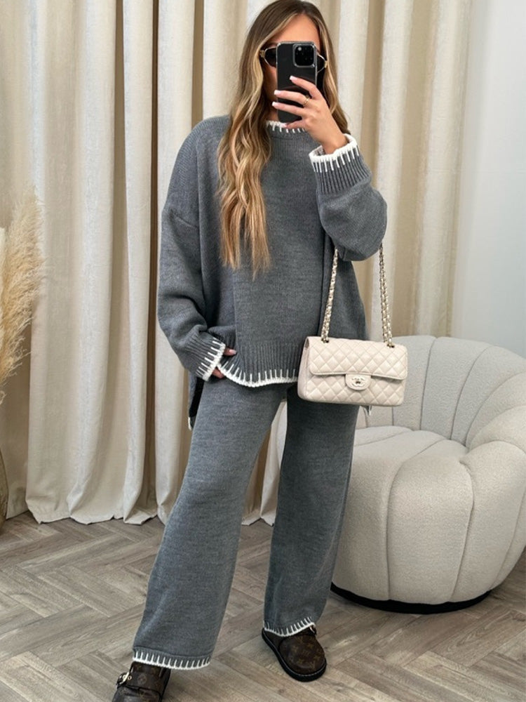 Gebreide Set | Tweedelige Dames Set met Trui en Broek | EVI
