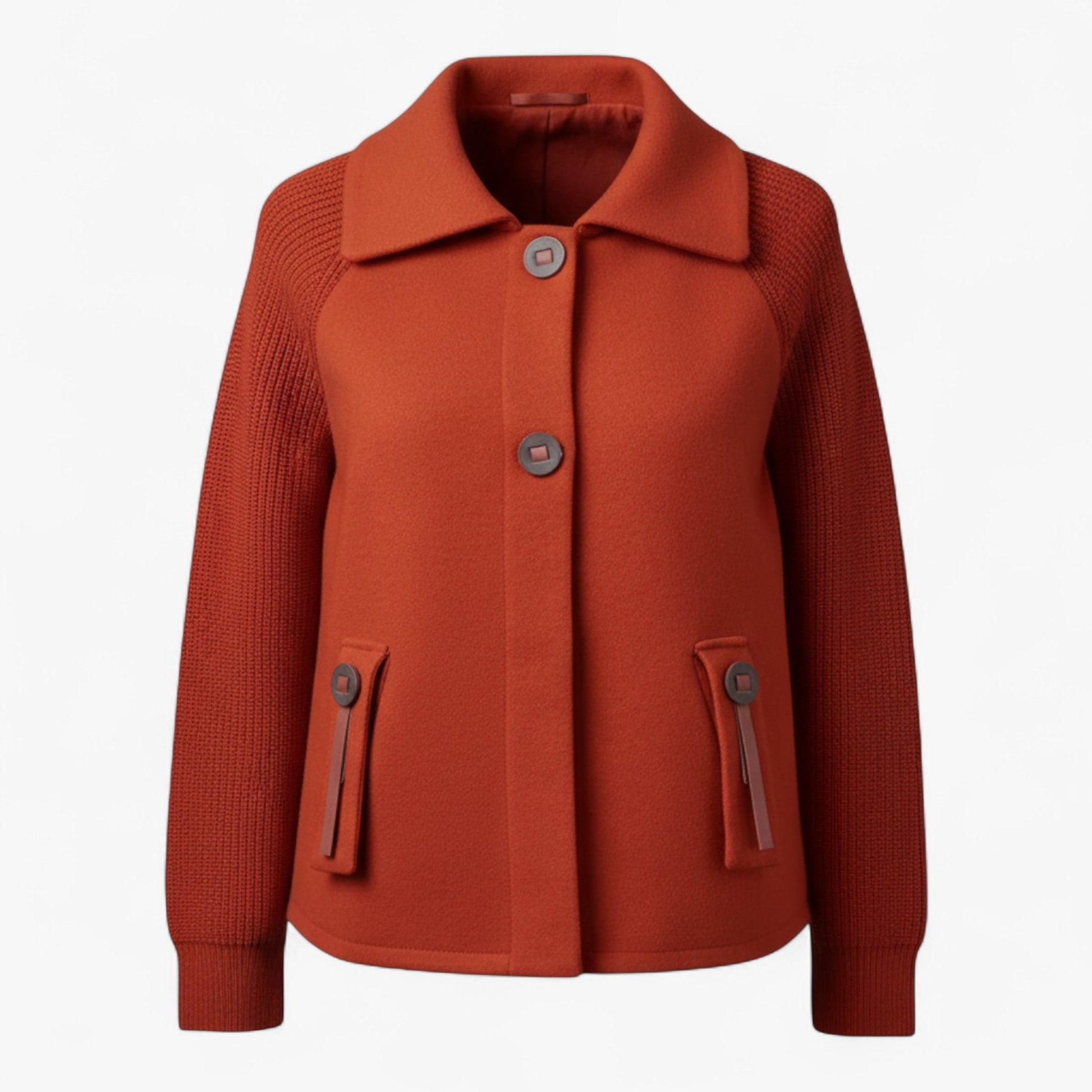 Dames Lange Winterjas met Hoge Kraag | SERENA