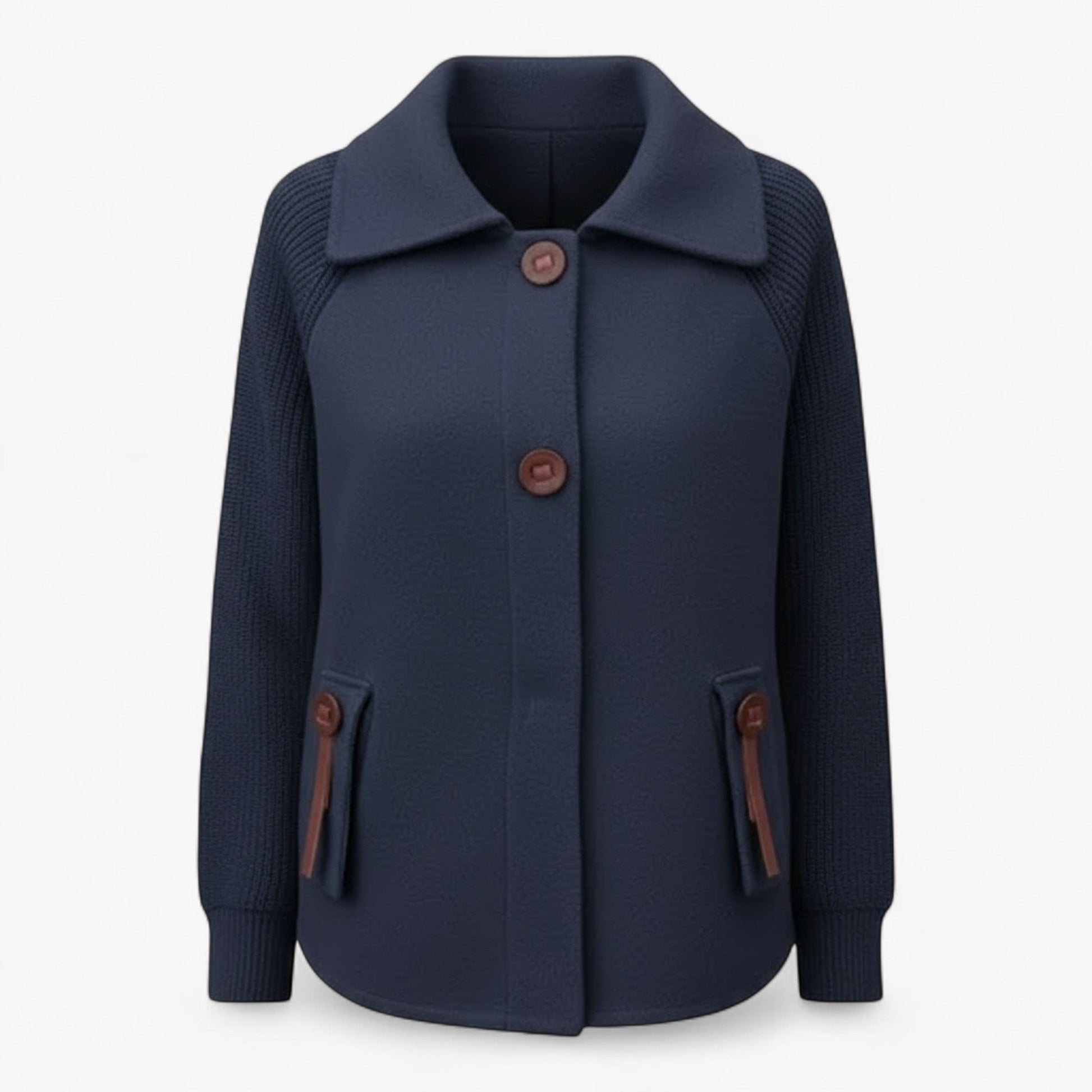 Dames Lange Winterjas met Hoge Kraag | SERENA