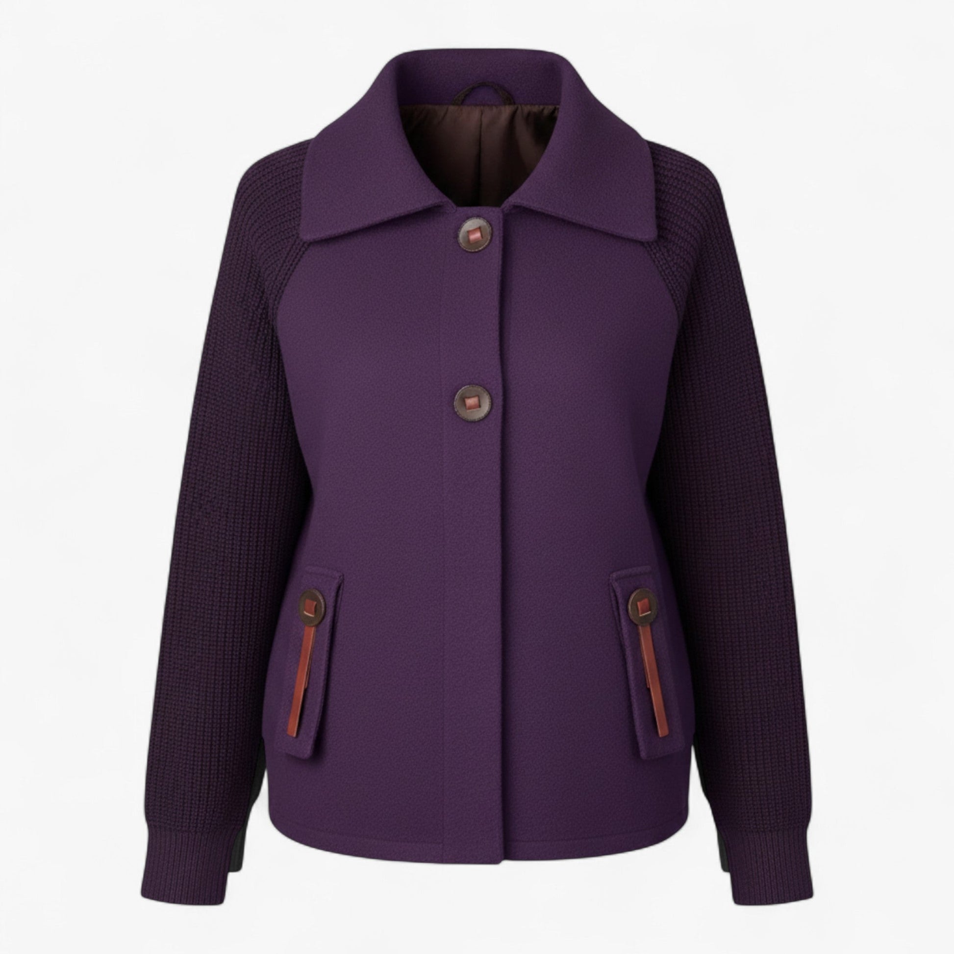 Dames Lange Winterjas met Hoge Kraag | SERENA