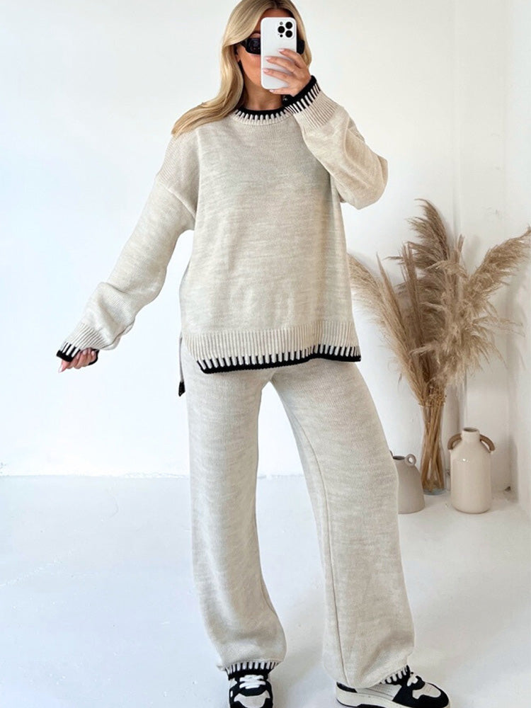 Gebreide Set | Tweedelige Dames Set met Trui en Broek | EVI