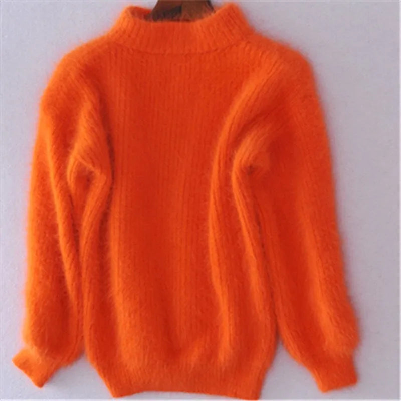 Pullover | Vintage damestrui in angorastijl met losse pasvorm | BRENDA