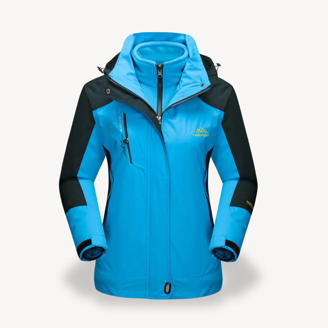 3-in-1 Ski Jas Dames | Waterdichte Winterjas met Fleecevoering | SARA