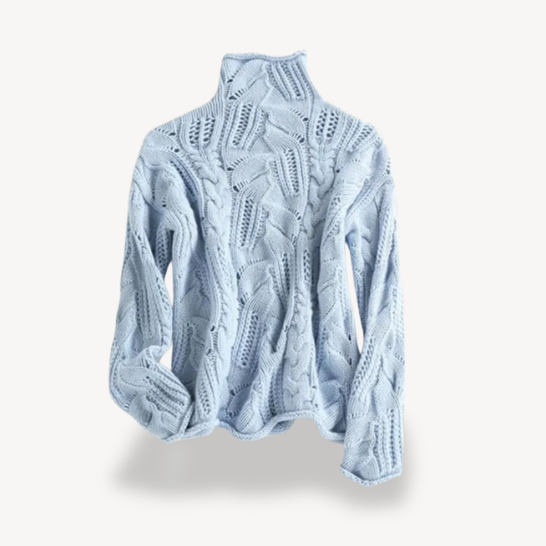 Ribbed Knit Coltrui Dames | Geribde Trui met Hoge Hals | LINA