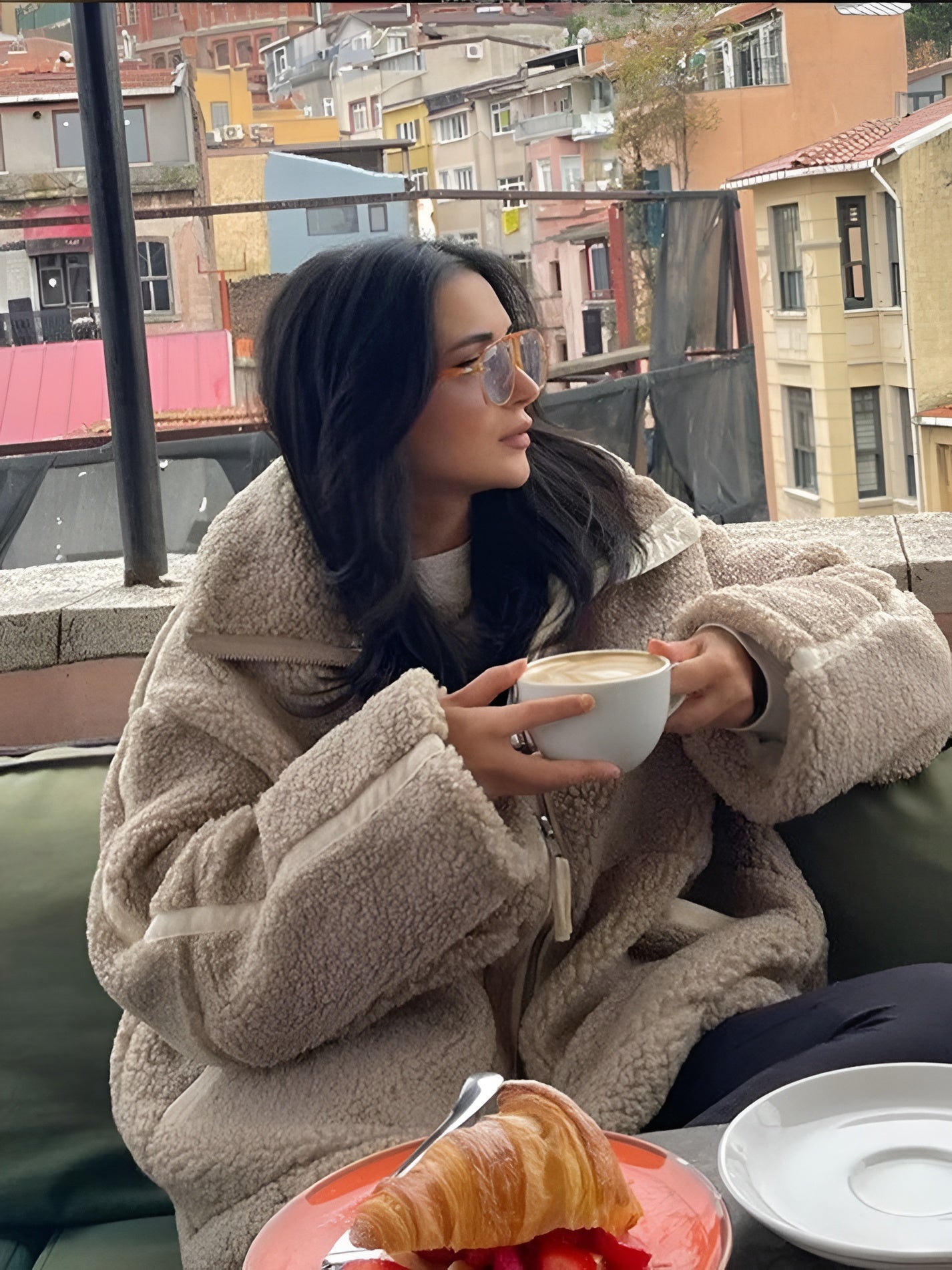 Teddy Mantel Dames | Warme Lange Jas in Teddy Stijl | DISA