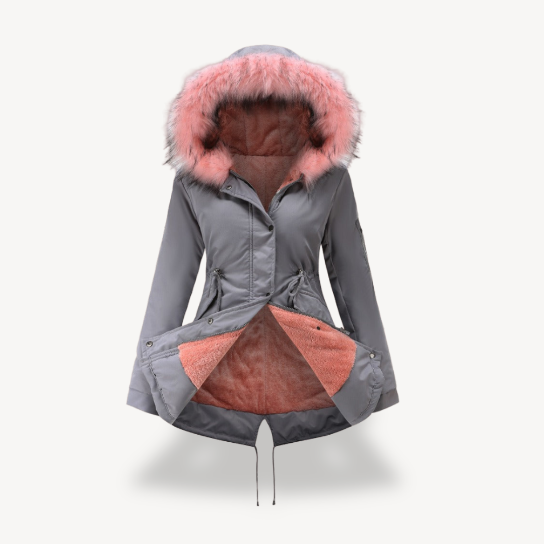 Parka Jas Dames | Winterjas met Imitatiebont Capuchon | SARA
