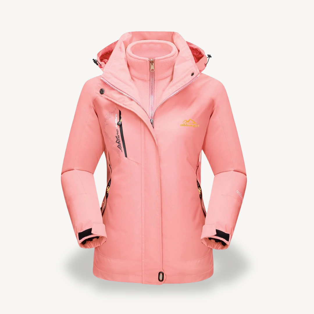 3-in-1 Ski Jas Dames | Waterdichte Winterjas met Fleecevoering | SARA