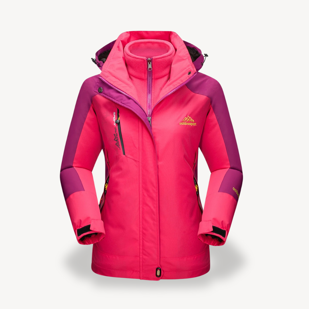 3-in-1 Ski Jas Dames | Waterdichte Winterjas met Fleecevoering | SARA