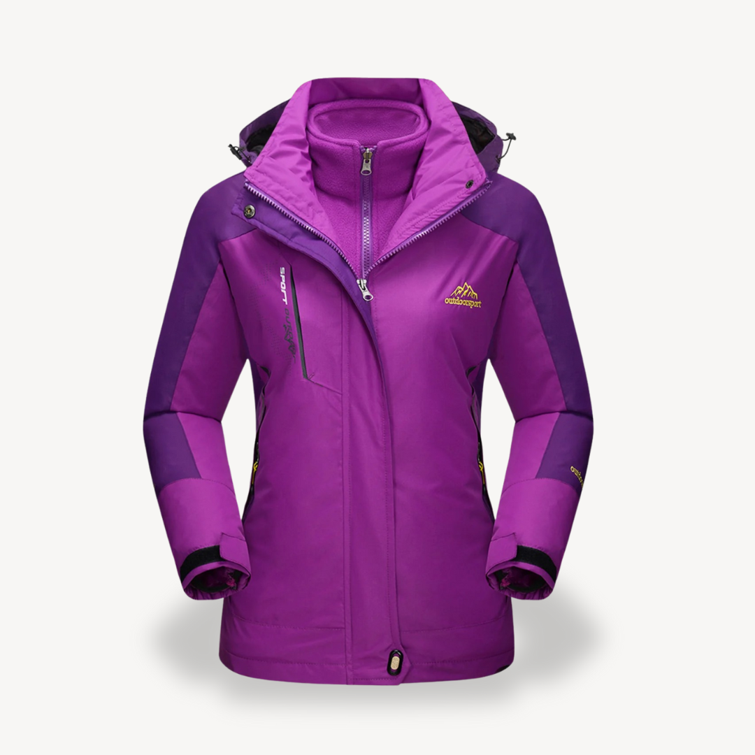 3-in-1 Ski Jas Dames | Waterdichte Winterjas met Fleecevoering | SARA