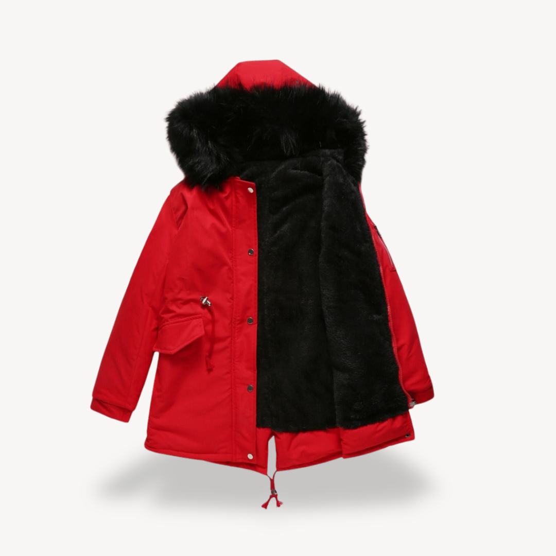 Parka Jas Dames | Winterjas met Imitatiebont Capuchon | SARA